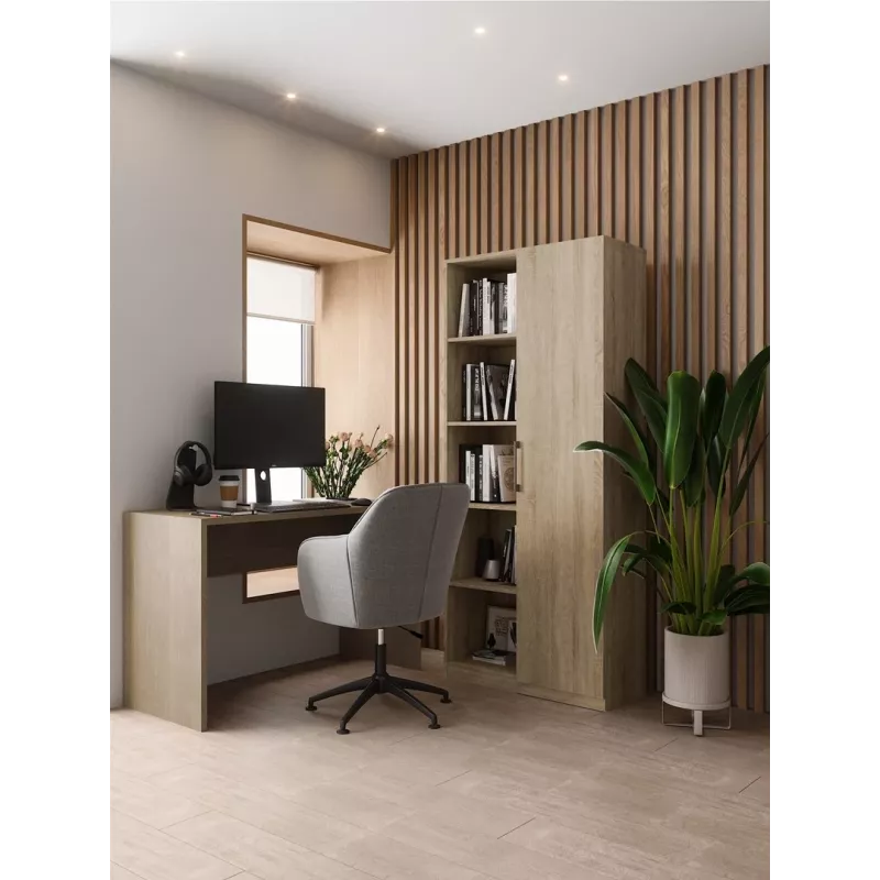 Biuro spinta knygoms Top e shop RD-80 SONOMA KPL, ąžuolo spalva, 10 lentynų, 800×300×1820 mm, medžio drožlių plokštė