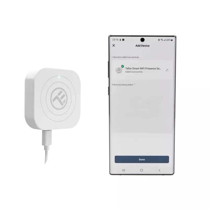 Pajutimo jutiklis Tellur TLL331552 WiFi Baltas – belaidis buvimo detektorius