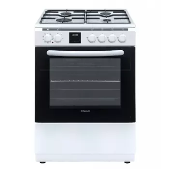 FINLUX FC-692GWNW – laisvai pastatoma dujinė-elektrinė viryklė su dujiniais degikliais ir elektrine orkaite