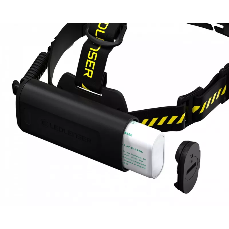 Priekinė lemputė su galvos juostele Led Lenser H15R Work juoda/geltona