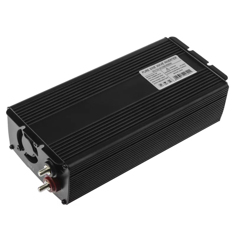 Automobilinis keitiklis Green Cell INV16 500 W, 12 V DC į 230 V AC, 50 Hz, USB prievadas, aktyvus aušinimas, juodas