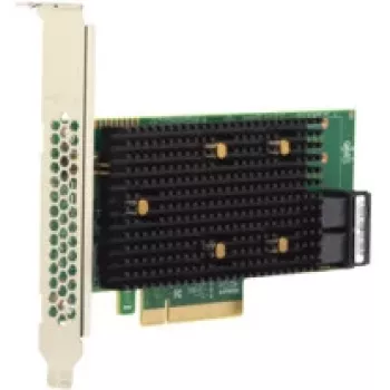 Tinklo adapterio plokštė Broadcom HBA 9500-8i PCIe NVMe į SAS, 1 vidinis mini-SAS prievadas, pilno/žemo profilio, pilka/juoda