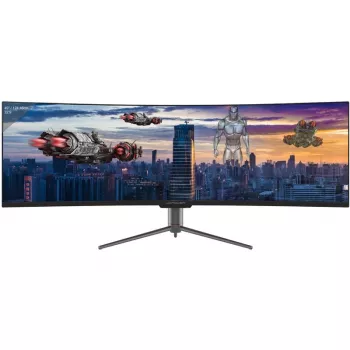 LC-Power LC-M49-DQHD-120-C-Q LED monitorius 124,5 cm (49 inch) 5120 x 1440 UltraWide Quad HD QLED juodas