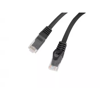 Patchcord Cat.6 UTP LSZH CU 1m juodas fluke testuotas
