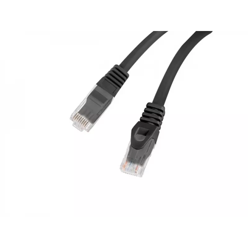 Patchcord Cat.6 UTP LSZH CU 1m juodas fluke testuotas