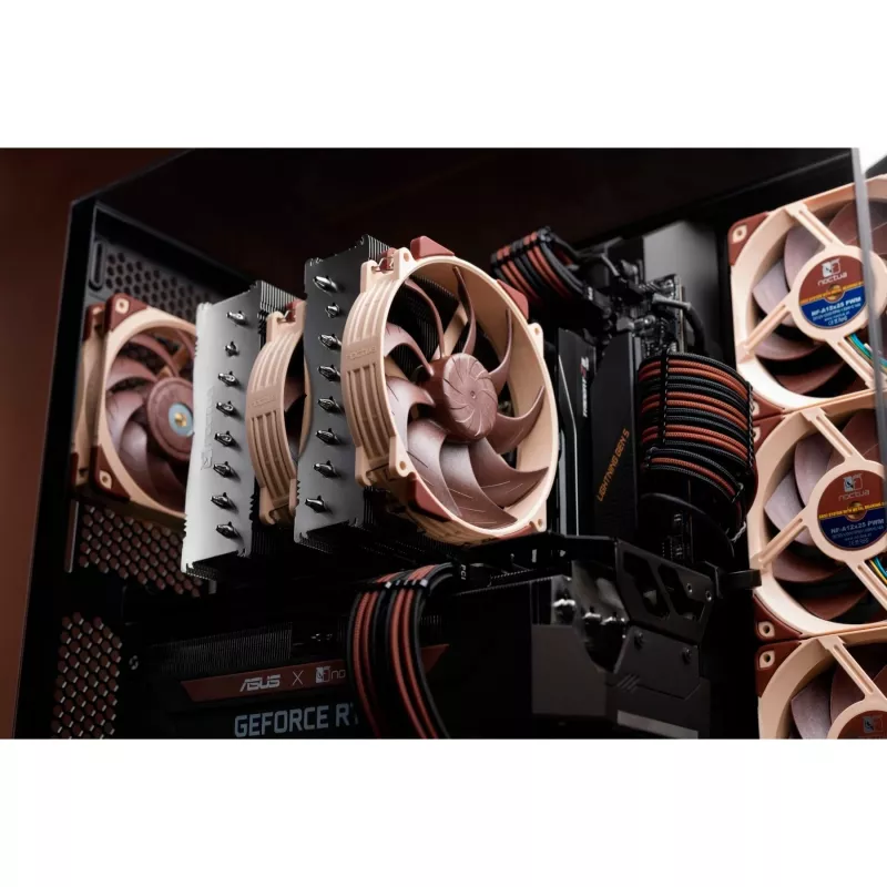 Oro aušintuvas Noctua NH-D15 G2 — dviejų ventiliatorių 140 mm CPU aušintuvas, varis, 12 V, 1500 aps./min. maks., suderinamas su LGA 1150/1151/1155/1156/1200/1700 ir AM4/AM5