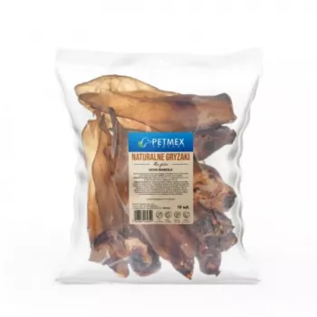 PETMEX Buffalo Ear with Ring, pakuotė po 10 vnt. – natūralus kramtomas skanėstas šunims