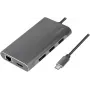 LogiLink UA0382 Nešiojamojo kompiuterio dokų stotelė ir prievadų replikatorius, USB 3.2 Gen 1 (3.1 Gen 1) Type-C, sidabrinė (UA0382)
