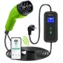 Qoltec Mobile EV Car Charger nešiojamas elektromobilio įkroviklis 2in1 Type2 | 3.5kW | 230V | Wi-Fi | LCD | 5m
