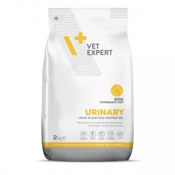 Sausas šunų ėdalas VETEXPERT Urinary Turkey 2 kg – veterinarinė dieta suaugusiems šunims, struvitinių akmenų prevencijai, be glitimo ir sojos