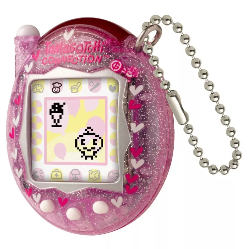Nešiojamas skaitmeninis augintinis Bandai Tamagotchi Connection Pink Glitter – virtualus augintinis