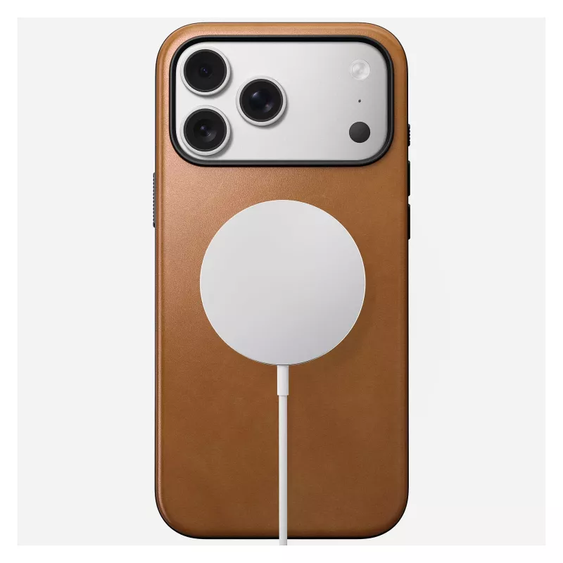Nomad Modern Leather Case dėklas iPhone 17 Pro Max, 17,5 cm (6,9 colio), Tan, oda + PC/TPU