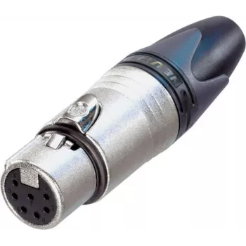 Neutrik NC7FXX XLR lizdas, tiesus, 7 kontaktai, sidabrinis, 1 vnt.