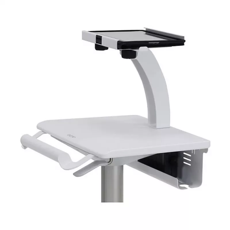 Ergotron Tablet Cart SV10 – vežimėlis planšetei / klaviatūrai, metalas, baltas, aliuminis, iki 30,5 cm (12 inch)