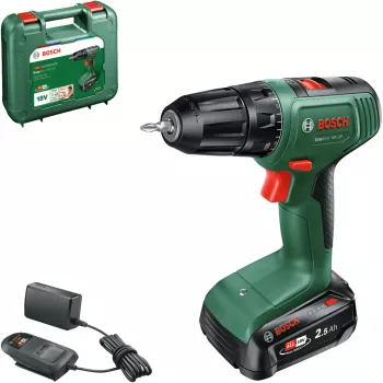 Belaidis gręžtuvas-suktuvas Bosch EasyDrill 18V-38 — 18 V, 38 Nm sukimo momentas, kompaktiškas belaidis gręžtuvas