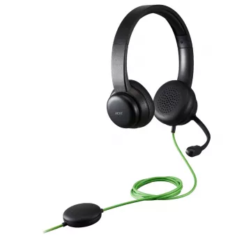 Laidinė konferencinė ausinė Acer GP.HDS11.01N — supra-aural, 2 m laidas, 20–20000 Hz, 160 g, juoda