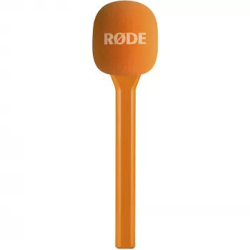 Rode Interview GO – kompaktiškas rankinis interviu mikrofonas, oranžinis