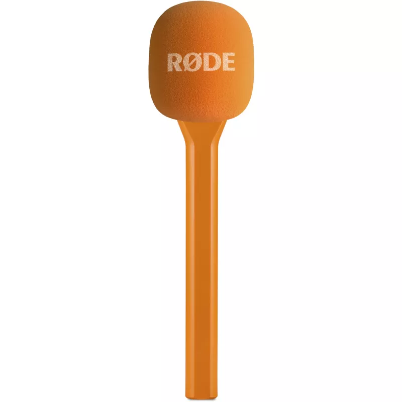 Rode Interview GO – kompaktiškas rankinis interviu mikrofonas, oranžinis