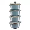 Staub Mini Cocotte Round, 4 vnt. - 200 ml, Antikinis Turkis