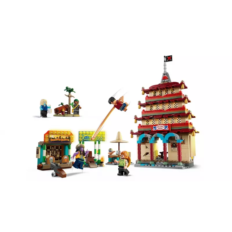 LEGO One Piece Arlong Park 75638 – 926 dalių, 5 minifigūrėlių, rekomenduojamas amžius 9+, detalus rinkinys