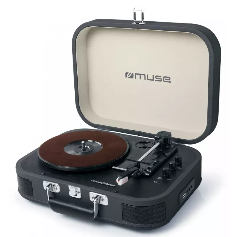 Muse MT-201 DG Black – universalus patefono stereo komplektas su Bluetooth