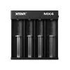 Įkroviklis baterijoms XTAR MX4 4 lizdų universalus Li-ion NiMH USB-C, juodas, palaiko 4 baterijas