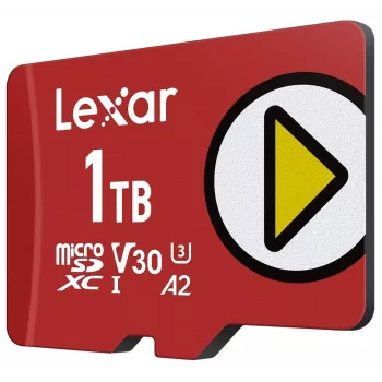 „Lexar“ 1 TB „MicroSDXC“ UHS-I Class 10 U3 V30 atminties kortelė (raudona), skaitymas 205 MB/s, rašymas 140 MB/s