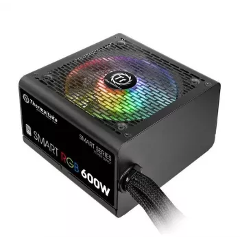 Termaltake SMART RGB PS-SPR-0600NHSAWE-1 - Maitinimo blokas (vidinis) - ATX12V 2.3 - 80 PLUS - AC 230 V - 600 W - aktyvus PFC - Juoda
