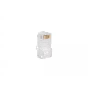 LANBERG RJ-45 kištukas PLU-5000, U/UTP (UTP), permatomas baltas, 100 vnt. pakuotėje