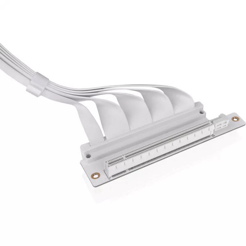 Thermaltake PCI-E 4.0 Dual 90 laipsnių riser kabelis, 40 cm, baltas (AC-077-CO6OTN-C1)