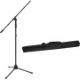 Mikrofono stovas Omnitronic MS-2A su svirtimi, juodas