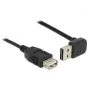 USB kabelis DeLOCK 1 m USB 2.0-A į USB 2.0-A juodas