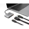 DeLOCK 61071 vaizdo kabelio adapteris 0,1 m USB Type-C / USB Type-C / USB Type-A / HDMI pilkas