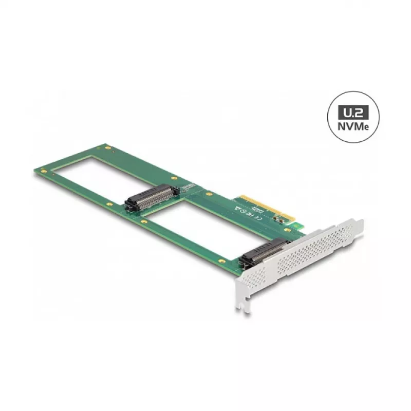 DeLOCK PCI Express 4.0 x8 kortelė 2 x vidiniai U.2 NVMe SFF-8639 su bifurkacija