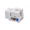 Keystone modulis LANBERG KSU6-1090, Cat6 U/UTP plokščias, RJ-45 kištukas į LSA lizdą, AWG 22/26, 14,5×16,1 mm, baltas
