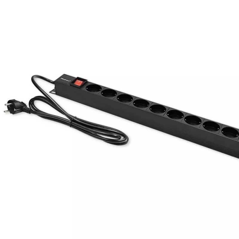 Qoltec aliumininis PDS stovo montavimui | 16A | 16 x Schuko | Vertikalus | 1,8 m
