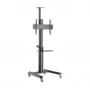 Grindinis TV stovas Gembird TVS-70T-02, 37–70 colių, 70 kg, VESA 200x200–600x400, pakreipimas ±5°/−12°, aukščio reguliavimas, ratukai, kabelių valdymas