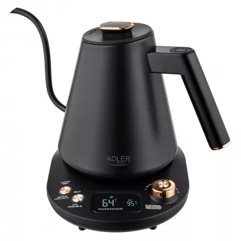 Adler AD 1349 Elektrinis virdulys su ilgu snapeliu 1.0L Juodas