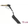 Garso kabelis DELOCK 85777 — 3,5 mm lizdas į 3,5 mm lizdą, 0,75 m, juodas, auksuoti kontaktai
