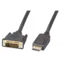 EFB-Elektronik DisplayPort/DVI 24+1 laidas, St-St, 3m, juodas