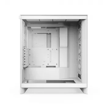 PC korpusas NZXT H7 Flow RGB Midi Tower Baltas — Grūdintas stiklas, EATX, Priekyje 3×120mm, USB-C