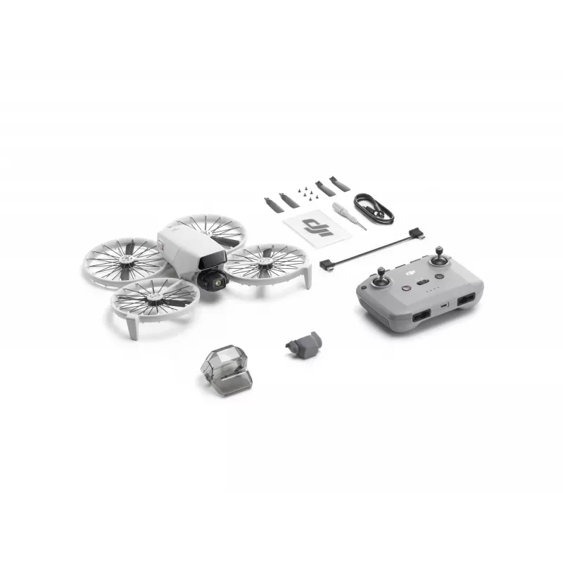 Dronas DJI Flip (RC-N3) 4 rotoriai, 48 MP kamera, 3840×2160 vaizdo įrašas, 3110 mAh baterija, juoda/balta