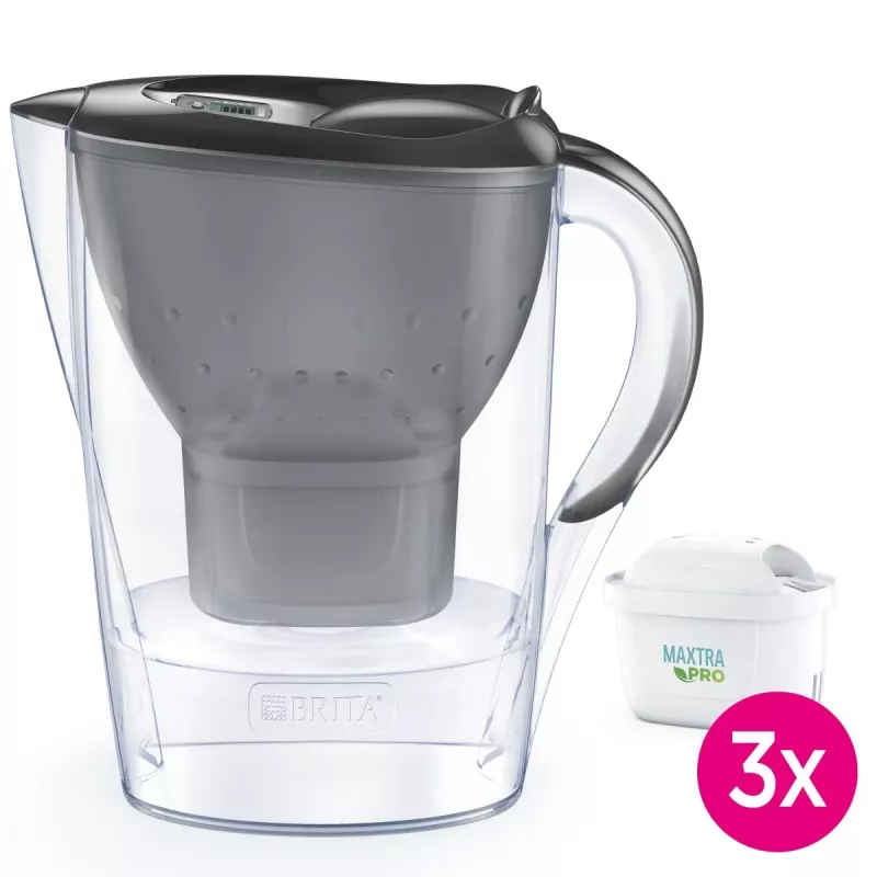 BRITA Marella 2,4 L mėlynas vandens filtras + 3 MAXTRA PRO Pure Performance kasetės