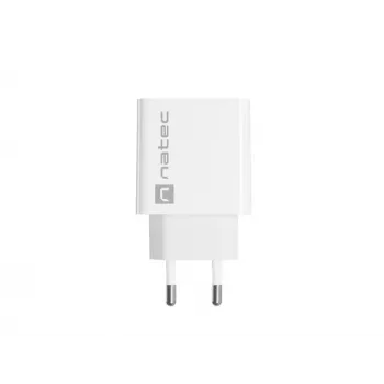 Vidinis USB-C greitasis įkroviklis NATEC RIBERA 12V 20W Quick Charge 3.0 Baltas