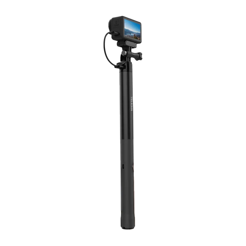 Selfie lazdelė su Telesin powerbank sportinėms kameroms / išmaniesiems telefonams S1-CSS-05