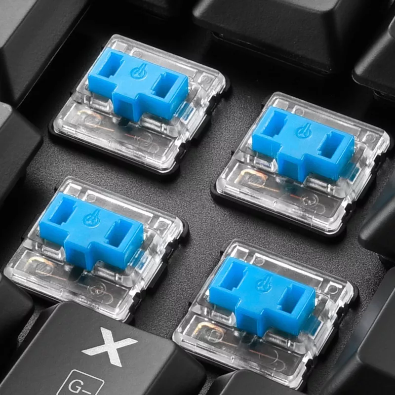 SHARKOON PureWriter RGB, žaidimų klaviatūra juoda, FR išdėstymas, Kailh Choc Low Profile Blue jungikliai