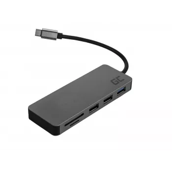 Green Cell AK50 - USB 3.2 Gen 1 Type-C / USB 2.0 / USB 3.2 Gen 1 Type-A / USB 3.2 Gen 1 Type-C / MicroSD / SD - Sidabrinis - Apple MacBook