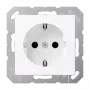 Kištukinis lizdas Type F Jung A 1520 BF WWM, 16 A, 250 V, termoplastikas, baltas, 55×55 mm
