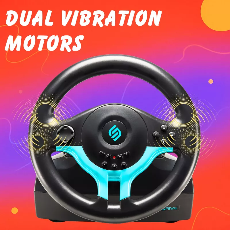 Subsonic Superdrive SV 250-S Driving Wheel Blue Edition vairas su pedalais