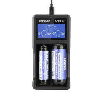 XTAR VC2 Buitinių baterijų įkroviklis USB